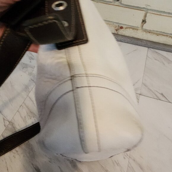 Euc Coach White Leather Crossbody Shoulder Bag Purse - Picture 6 of 10